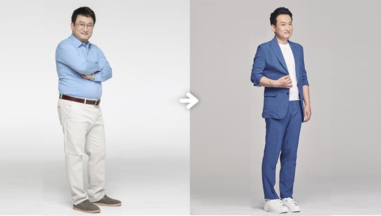 Hình ảnh phát thanh viên Seo Kyung-seok trước và sau khi giảm cân