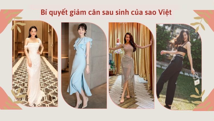 bí quyết giảm cân sau sinh của sao Việt