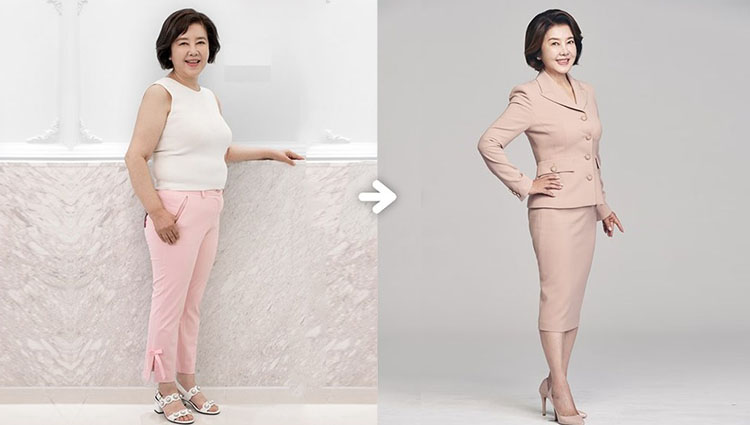 Diễn viên Kim Young-ran trước và sau khi giảm cân
