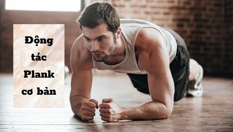 Bài tập cardio giảm mỡ toàn thân là động tác plank cơ bản dễ thực hiện tại nhà