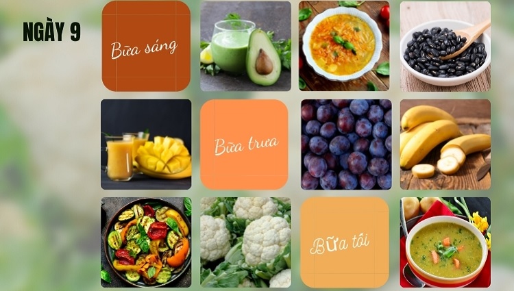 Thực đơn Eat Clean giảm cân ngày thứ 9 với 1.216 calo