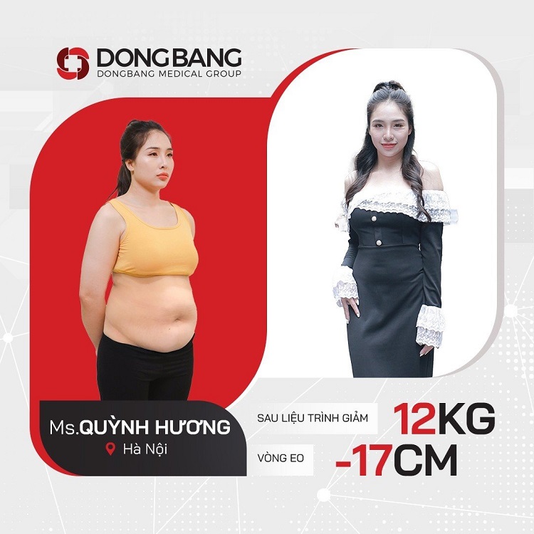 Chị Hương trước và sau khi giảm cân