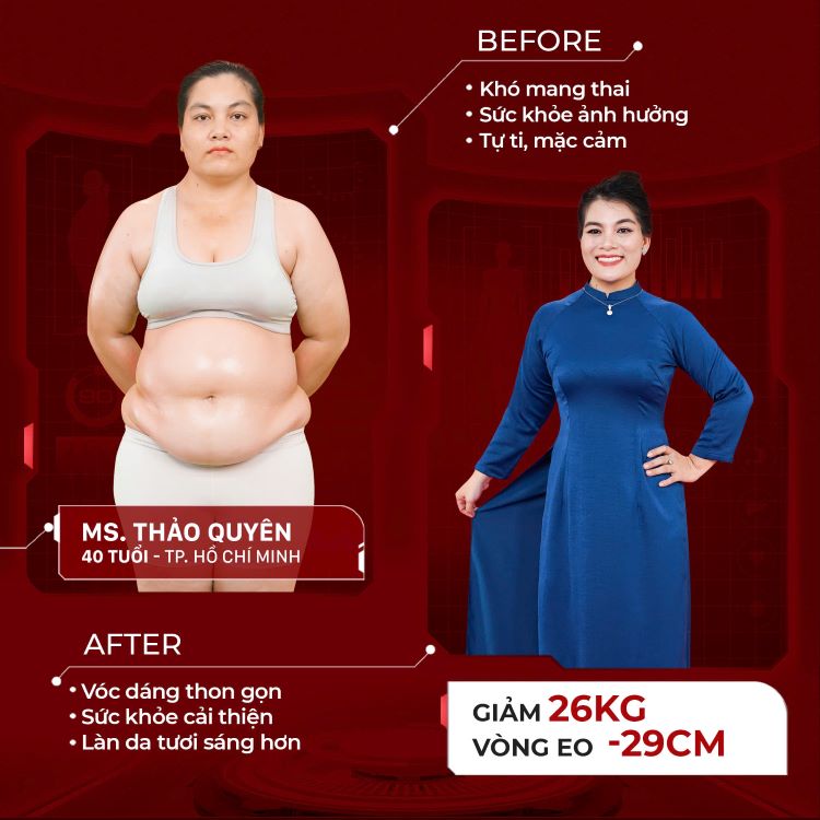 Chị Thảo Quyên và hành trình giảm 26kg tại VTM Dongbang