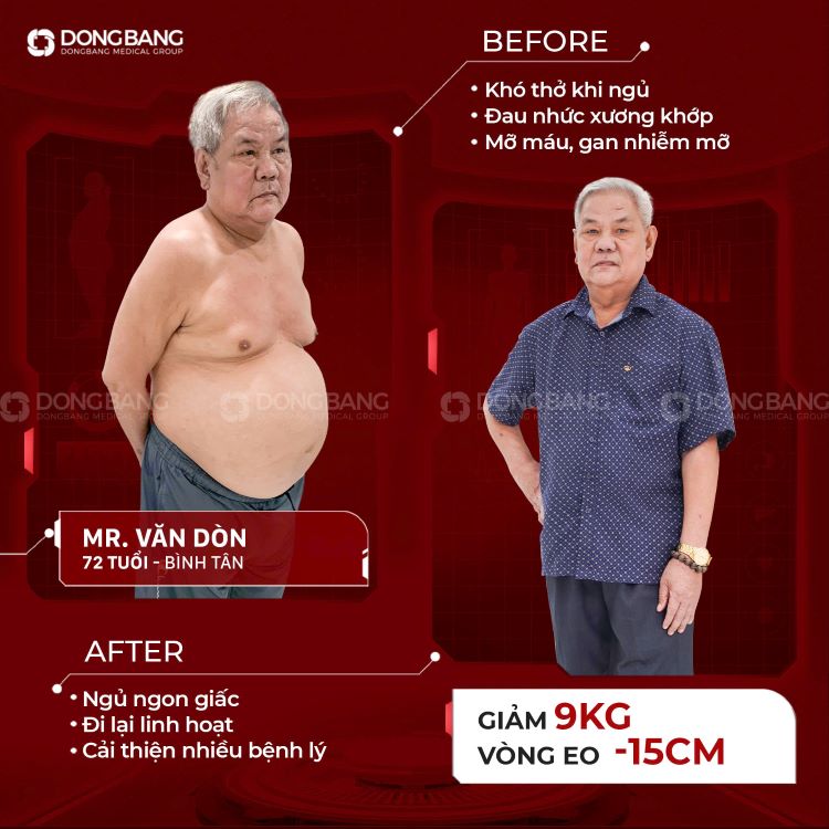 Chú Dòn sau giảm cân tại Dongbang, sức khỏe cải thiện rõ rệt 