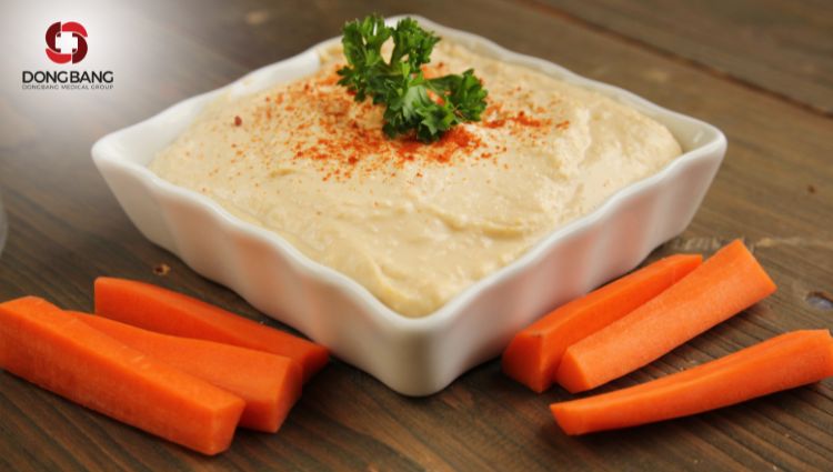 Thực phẩm đốt cháy chất béo tuyệt vời phải kể đến sốt hummus